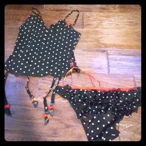 Victoria secret polka dog lingerie 34B
